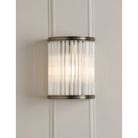 Laura Ashley Sutton Metal & Ribbed Glass Wall Light Antique Brass