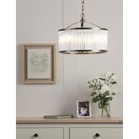 Laura Ashley Sutton Metal & Glass 3 Light Pendant Light Antique Brass