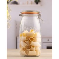 Kilner Set of 2 Round 3 Litre Clip Top Jars Clear