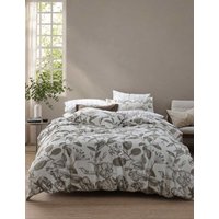 MM Linen Pure Cotton Botanical Floral Duvet Set Natural