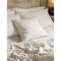 YARD Hebden Striped Cotton Cushion Natural Mix