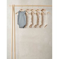 Mamas & Papas 5 Pack Pure Cotton Bodysuits (0-24 Months) Multi