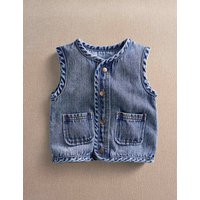Mamas & Papas Denim Gilet (3-36 Mths) Blue