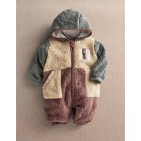 Mamas & Papas Fleece Colour Block Pramsuit (0-24 Months) Multi