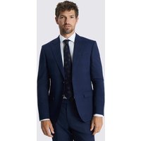 MOSS Slim Fit Check Stretch Suit Jacket Navy