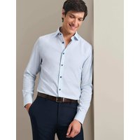 Charles Tyrwhitt Slim Fit Non Iron Pure Cotton Dobby Shirt White