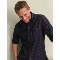 Charles Tyrwhitt Regular Fit Non Iron Pure Cotton Check Twill Shirt Navy Mix