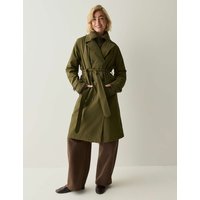 Regatta Waterproof Belted Hooded Longline Trench Coat Olive