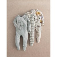 Mamas & Papas 3 Pack Transport Print Sleepsuits Multi