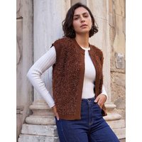 Roman Sparkly Knitted Waistcoat Chocolate