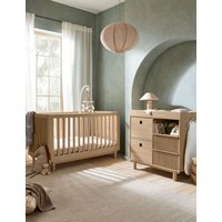 Mamas & Papas Oska Cot Bed & Narrow Dresser Changer Brown