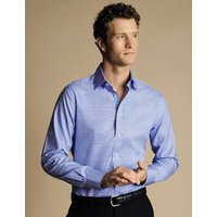 Charles Tyrwhitt Slim Fit Non Iron Pure Cotton Check Shirt Blue Mix