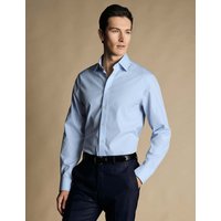 Charles Tyrwhitt Slim Fit Non Iron Pure Cotton Shirt Blue
