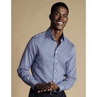 Charles Tyrwhitt Slim Fit Non Iron Puppytooth Shirt Blue Mix