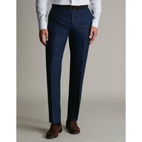 Charles Tyrwhitt Slim Fit Pure Linen Suit Trousers Navy