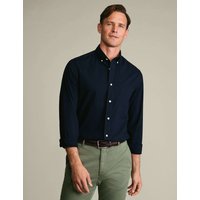Charles Tyrwhitt Slim Fit Easy Iron Pure Cotton Shirt Dark Blue