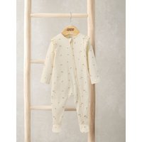 Mamas & Papas Pure Cotton Floral Sleepsuits (6½lbs-12 Mths) Pink