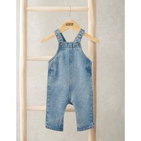 Mamas & Papas Denim Dungarees (0-36 Mths) Blue