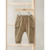 Mamas & Papas Pure Cotton Utility Joggers (0-36 Mths) Beige