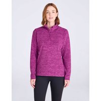 Mountain Warehouse Snowdon Mélange Half Zip Fleece Sweatshirt Plum
