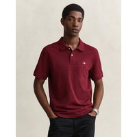 GANT Classics Regular Fit Pure Cotton Polo Shirt Burgundy