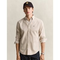 GANT Regular Fit Pure Cotton Corduroy Shirt Beige