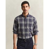 GANT Regular Fit Pure Cotton Check Oxford Shirt Taupe