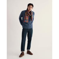 Seasalt Cornwall Merino Wool Rich Flecked Crew Neck Jumper Blue