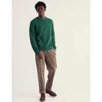 Seasalt Cornwall Merino Wool Rich Flecked Crew Neck Jumper Green
