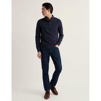 Seasalt Cornwall Merino Wool Rich Half Zip Jumper Dark Navy