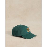 White Stuff Pure Cotton Embroidered Baseball Cap Green Mix