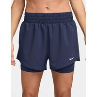 Nike One Dri-FIT High Waisted 2-in-1 Shorts Navy