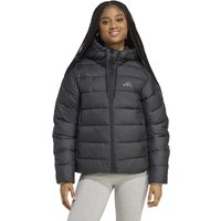 adidas 3-Stripes Hooded Puffer Jacket Black