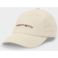 Sweaty Betty Pure Cotton Embroidered Baseball Cap Soft White