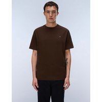 Napapijri Nedles Pure Cotton Small Flag T-Shirt Dark Brown