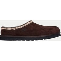 Skechers Renten Faux Suede Mule Slippers Chocolate
