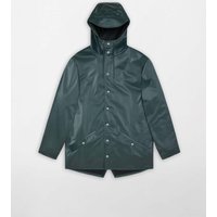 RAINS Waterproof Hooded Rain Jacket Dark Teal