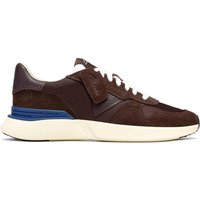 Clarks Suede Lace Up Retro Trainers Brown