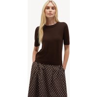 HOBBS Pure Merino Wool Textured Knitted Top Brown