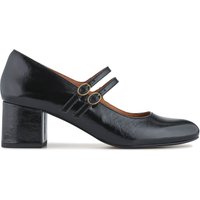 Jones Bootmaker Wide Fit Patent Leather Double Strap Mary Janes Black