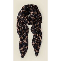 SOSANDAR Leopard Print Scarf Brown Mix