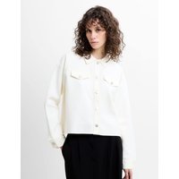 French Connection Denim Knitted Lightweight Jacket Cream