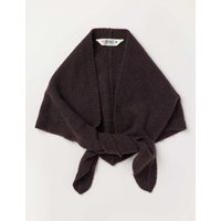 FatFace Wool Blend Triangle Scarf with Alpaca Chocolate