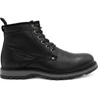 Jones Bootmaker Leather Lace Up Casual Boots Black/Black