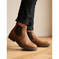 Jones Bootmaker Waterproof Leather Pull On Boots Brown