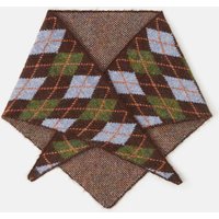 ACCESSORIZE Argyle Knitted Triangle Scarf with Wool Multi