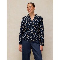 White Stuff Jersey Printed Shirt Navy Mix
