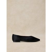 White Stuff Leather Pointed Ballet Pumps Black