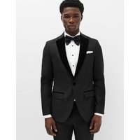M&S Slim Fit Ultimate Velvet Lapel Tuxedo Jacket Black