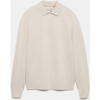 Autograph Pure Extra Fine Merino Wool Polo Shirt Stone